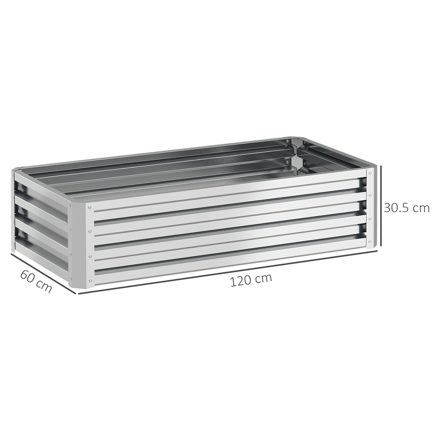 Raised Beds for Garden, Galvanized Outdoor Planters