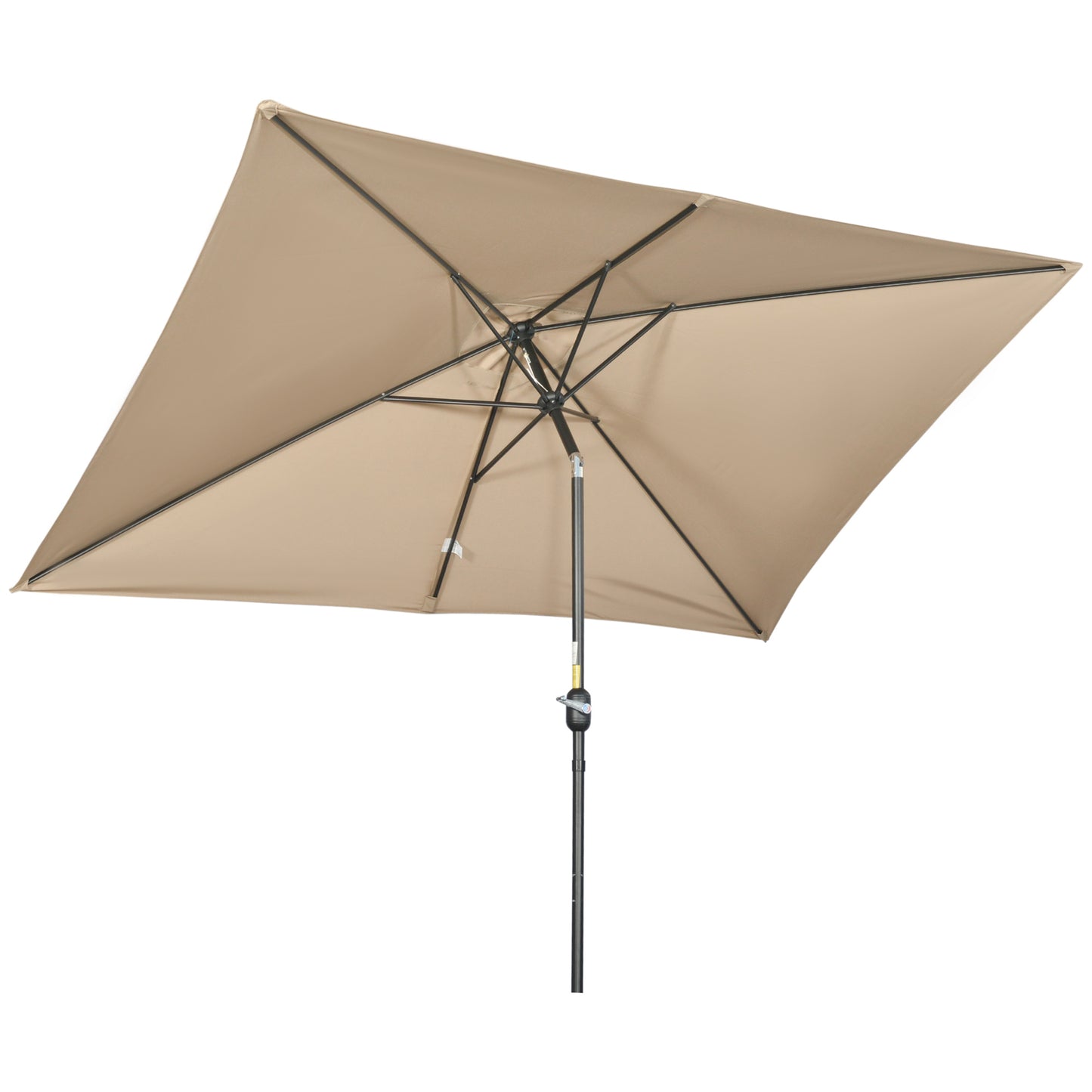 3x2m Garden Parasol Umbrella with Aluminium Pole, Tilt and Crank