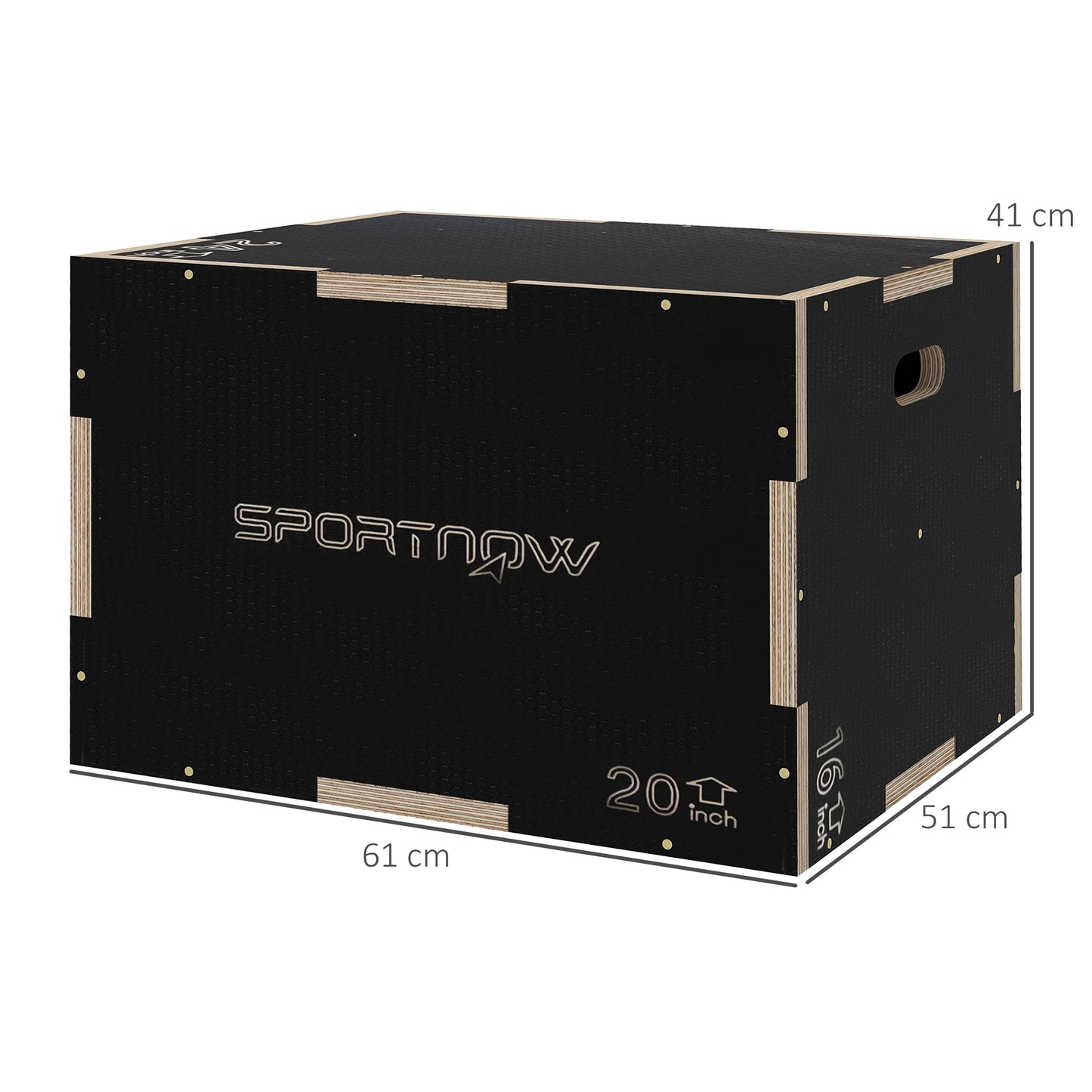 Multi-Faceted Jump Box, Wooden Step Up Box, for Home, Gym, Exercise (2)