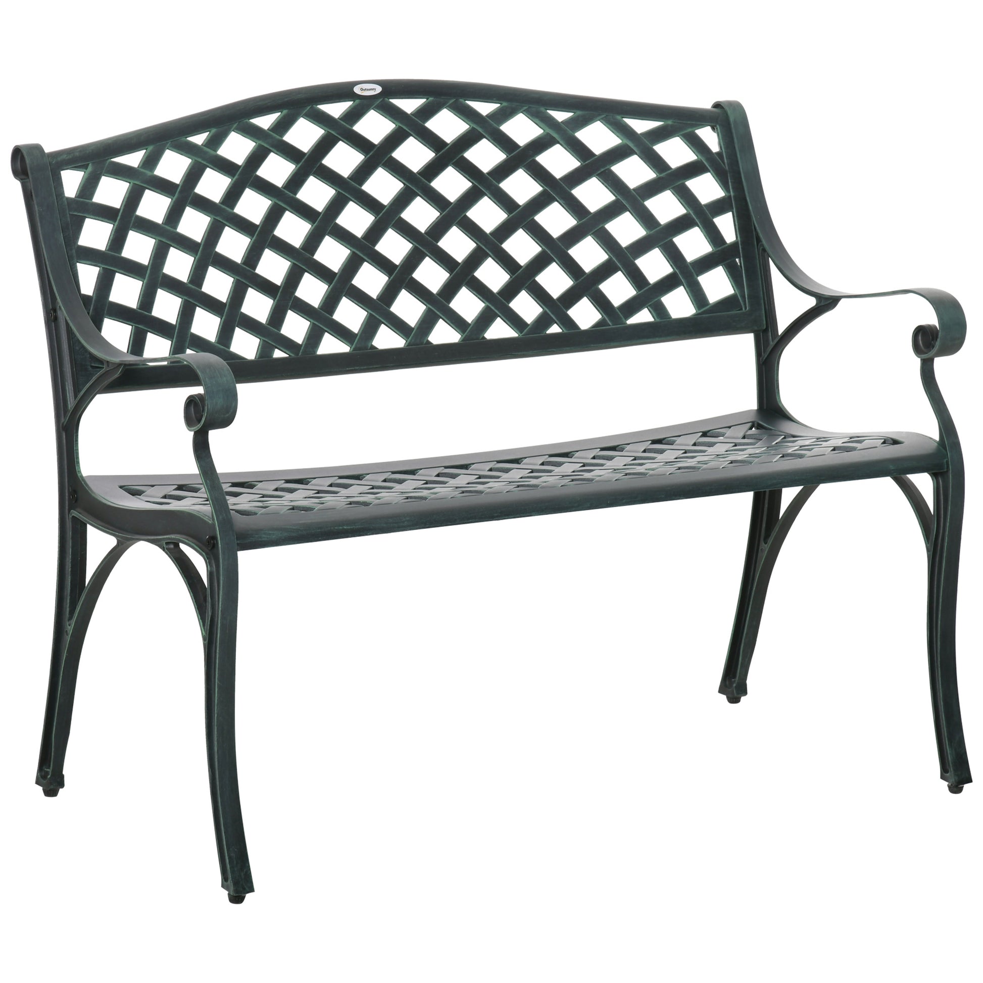 Cast Aluminium Garden Bench 2 Seater Antique Loveseat