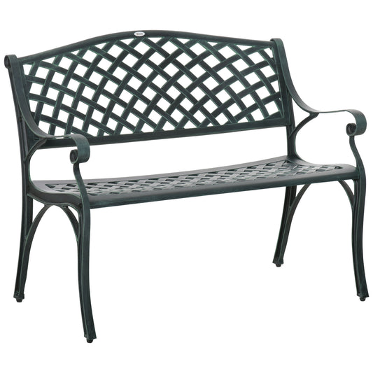 Cast Aluminium Garden Bench 2 Seater Antique Loveseat