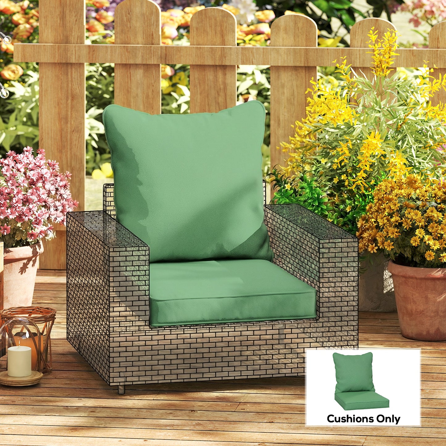 Seat and Back Padded Cushion Set, CUSHION ONLY