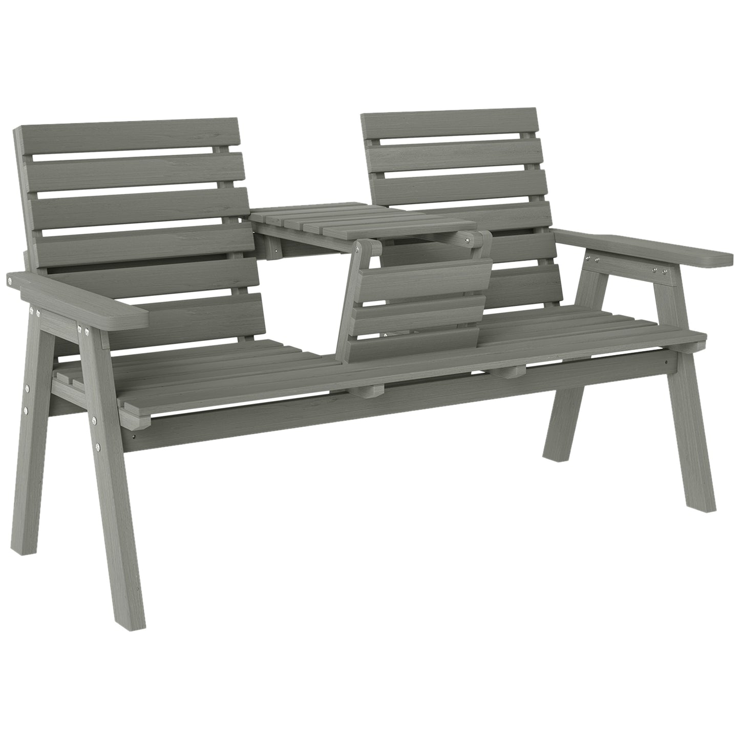 Fir Wood Convertible 2 to 3 Seater Outdoor Garden Bench
