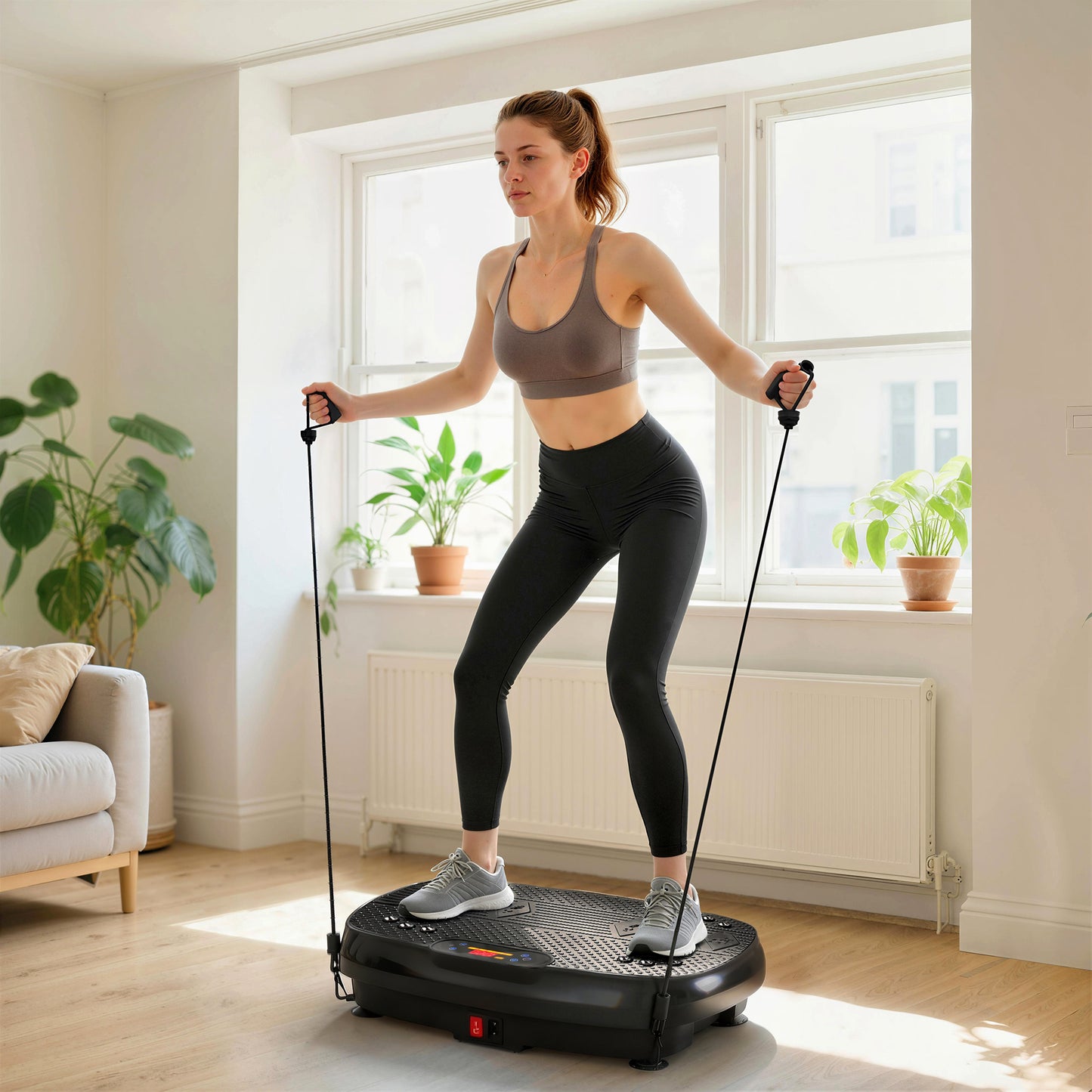 Vibration Plate Exercise Machine with 120 Speed Levels, 5 Programs