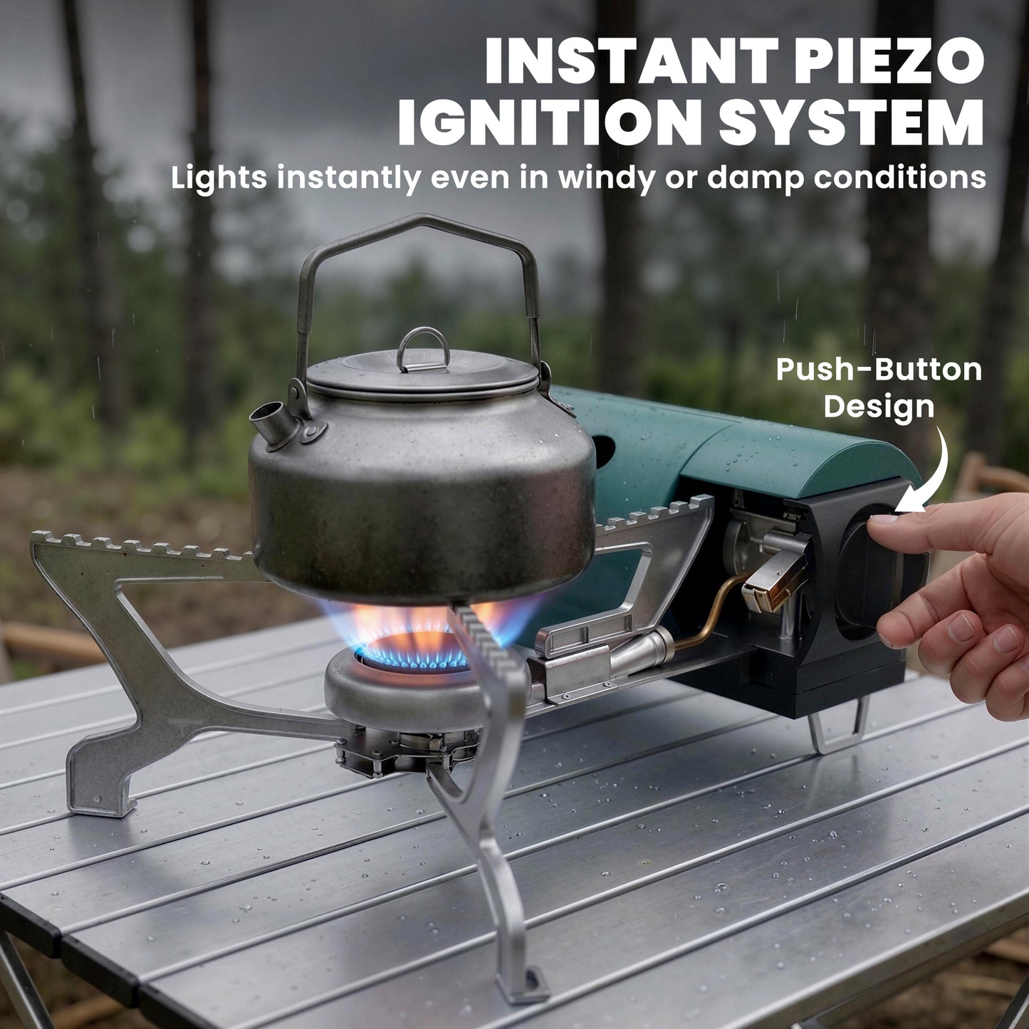 2670W Foldable Camping Stove with Safety Shut-Off