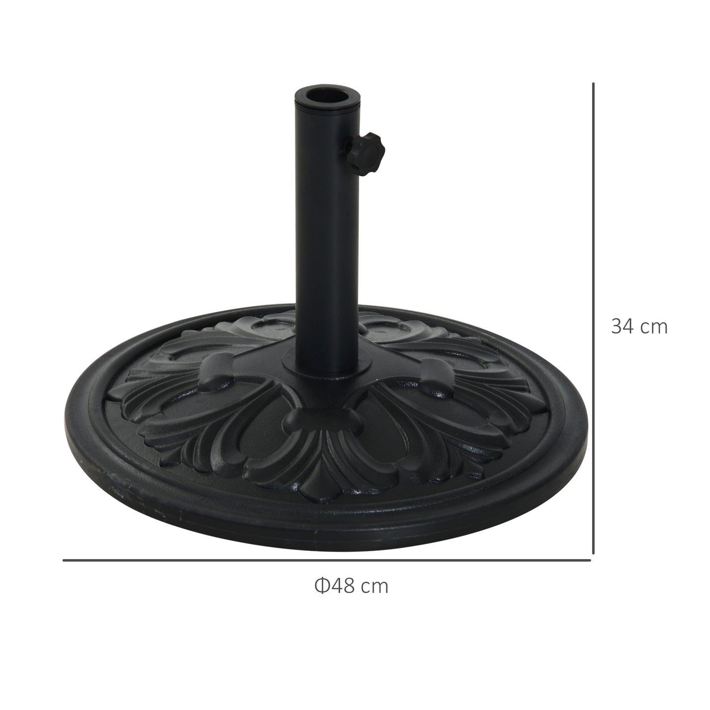 13kg Round Parasol Base Sun Umbrella Weight Stand Holder Patio