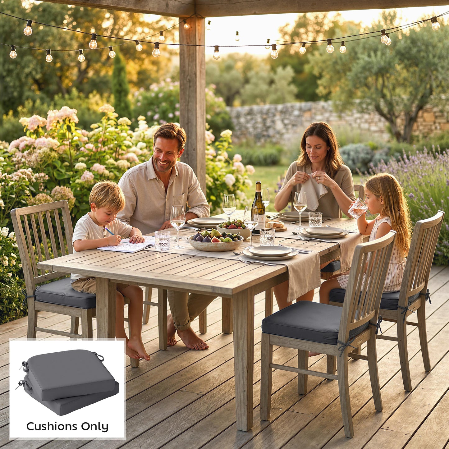 Outdoor Chair Seat Cushions Set of 2