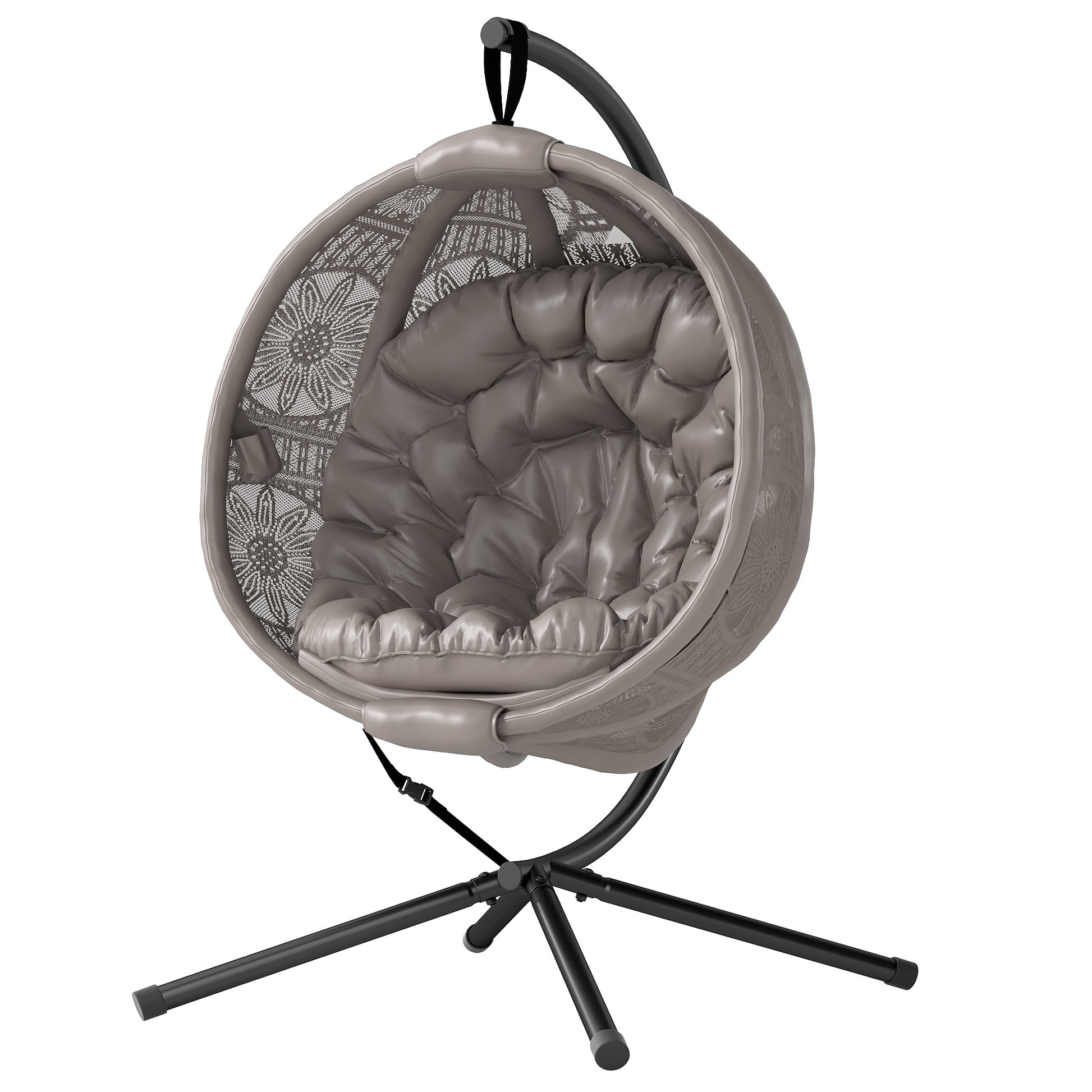 Round Egg Basket Chair, with Steel Stand