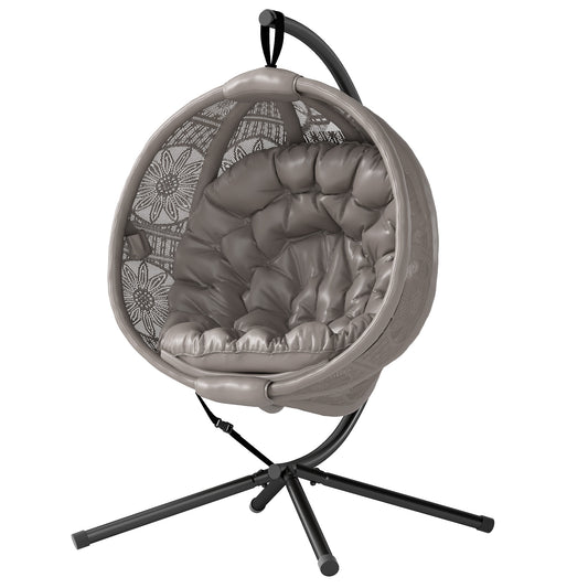 Round Egg Basket Chair, with Steel Stand