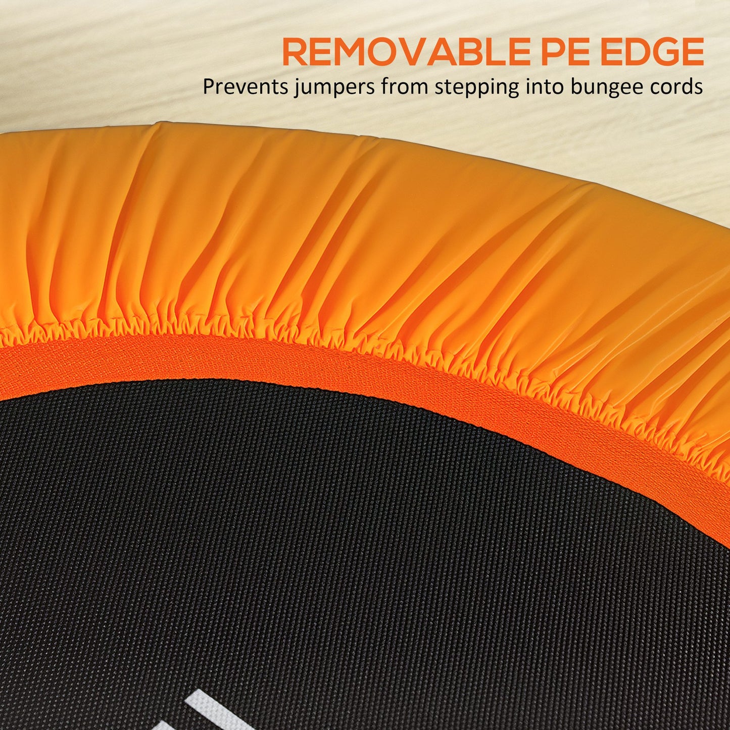 40" Fitness Trampoline with Adjustable Handle, Rebounder Trampoline
