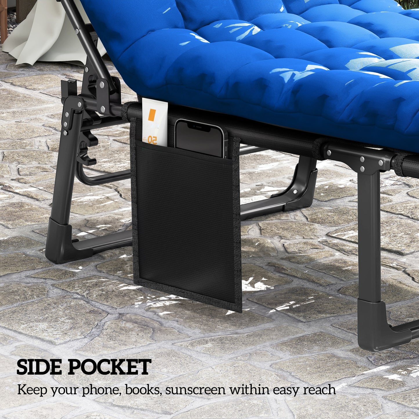 Folding Sun Lounger for Garden
