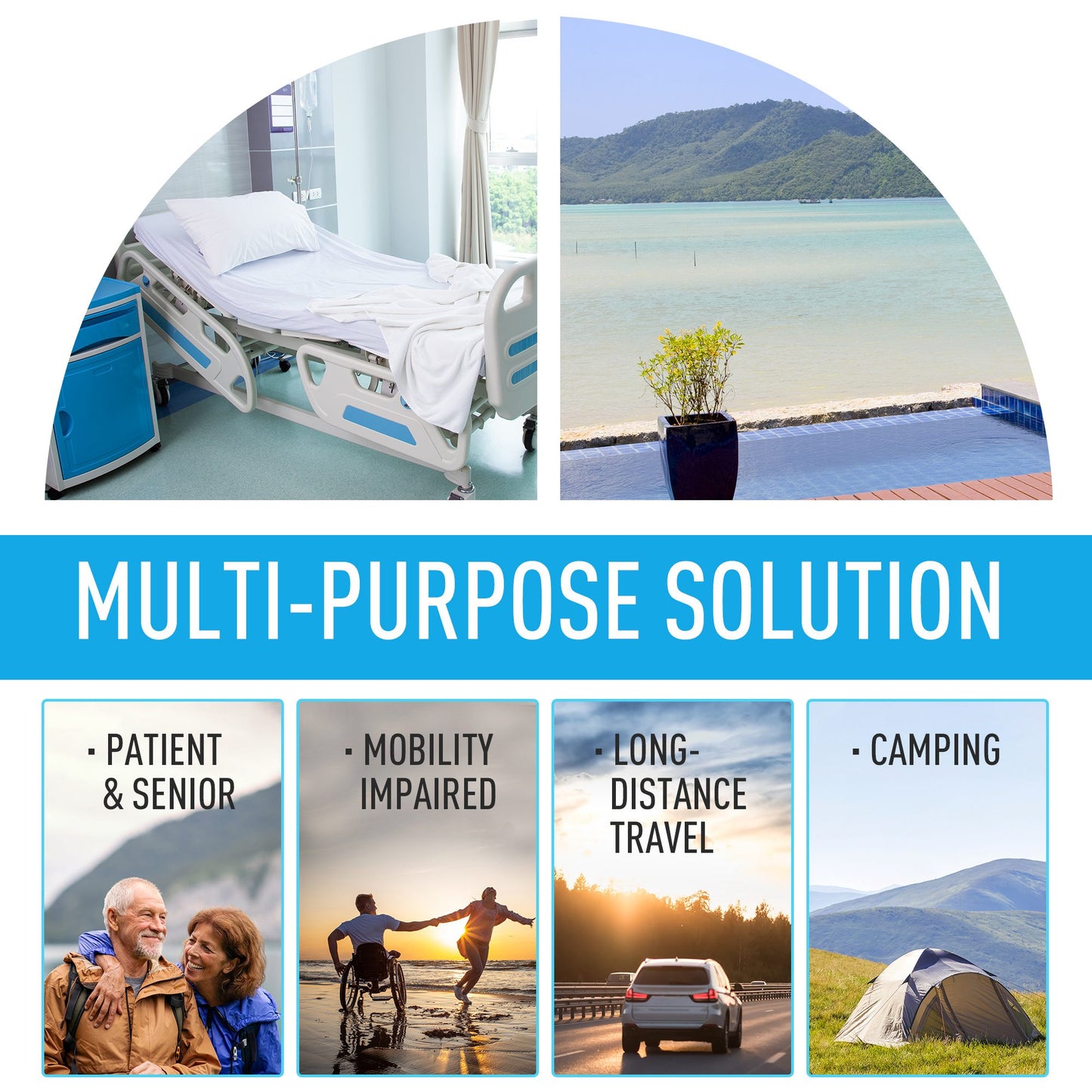 Portable Camping Toilet, 20L Flushable Porta Potty Portaloo