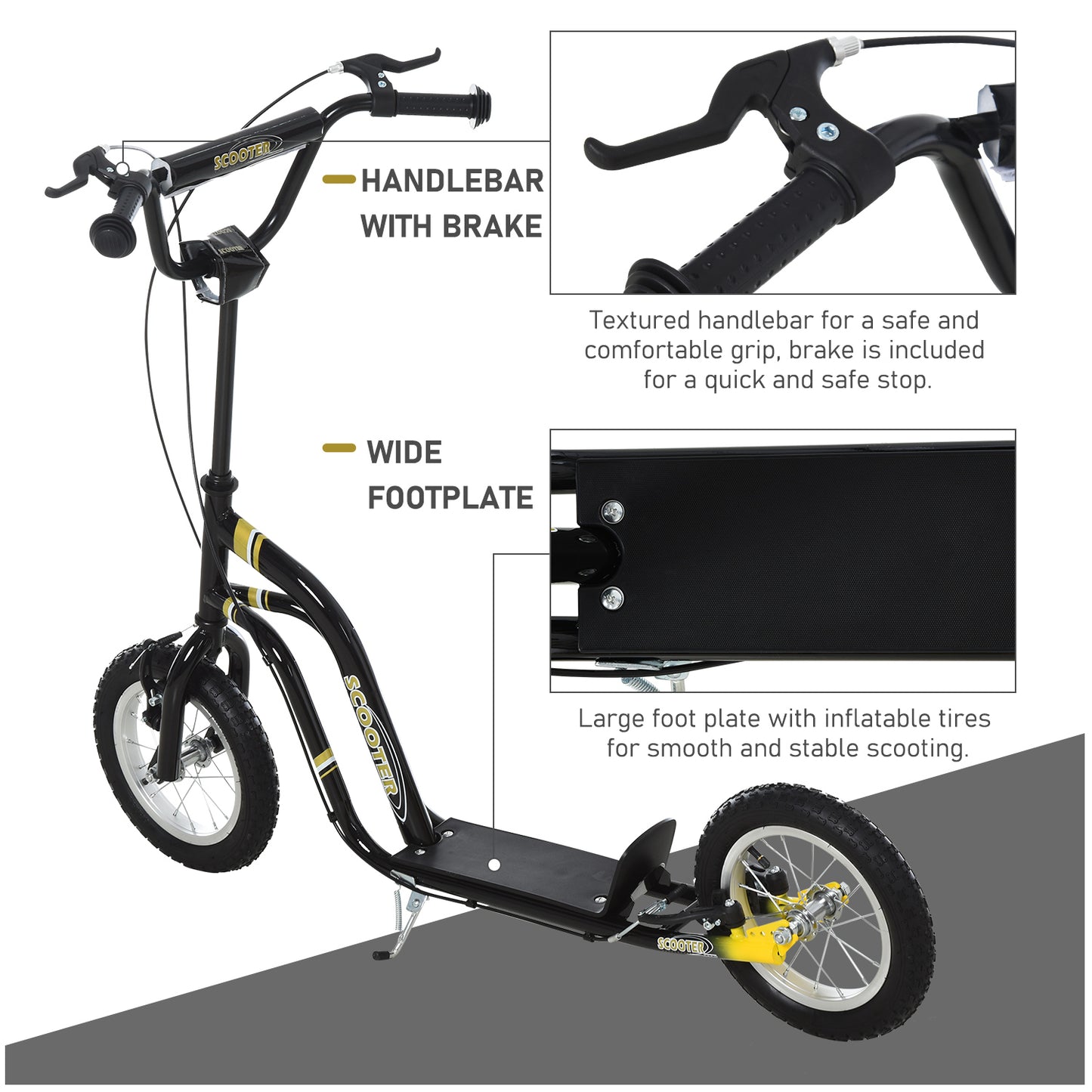 Teen Kids Stunt Scooter w/ Adjustable Handlebar