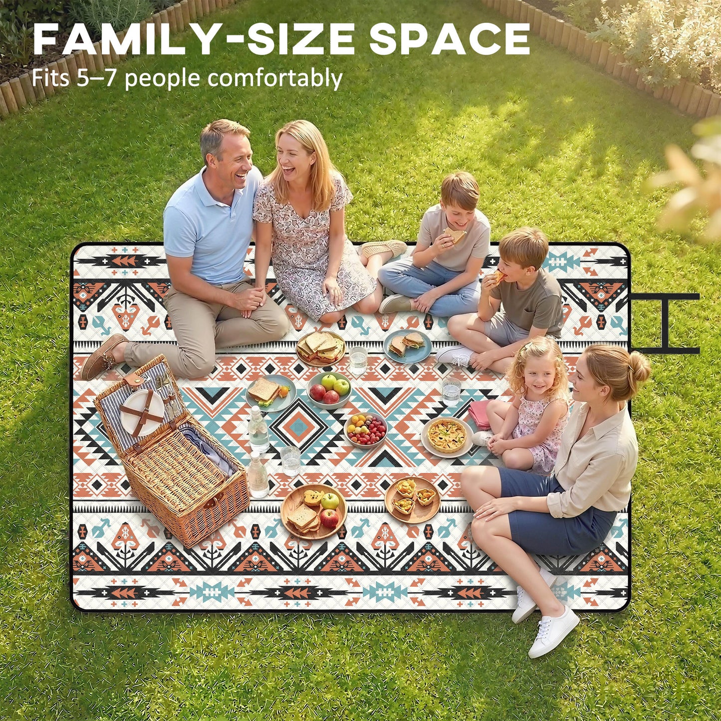 Picnic Blanket, 300x200CM Large Beach Blanket Outdoor Picnic Mat