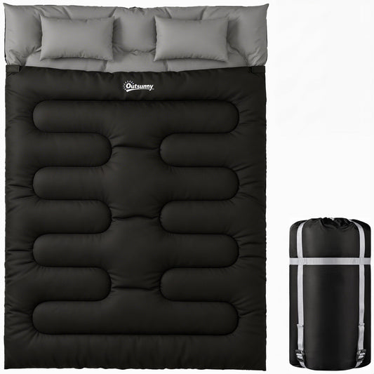 Double Sleeping Bag with 2 Pillows