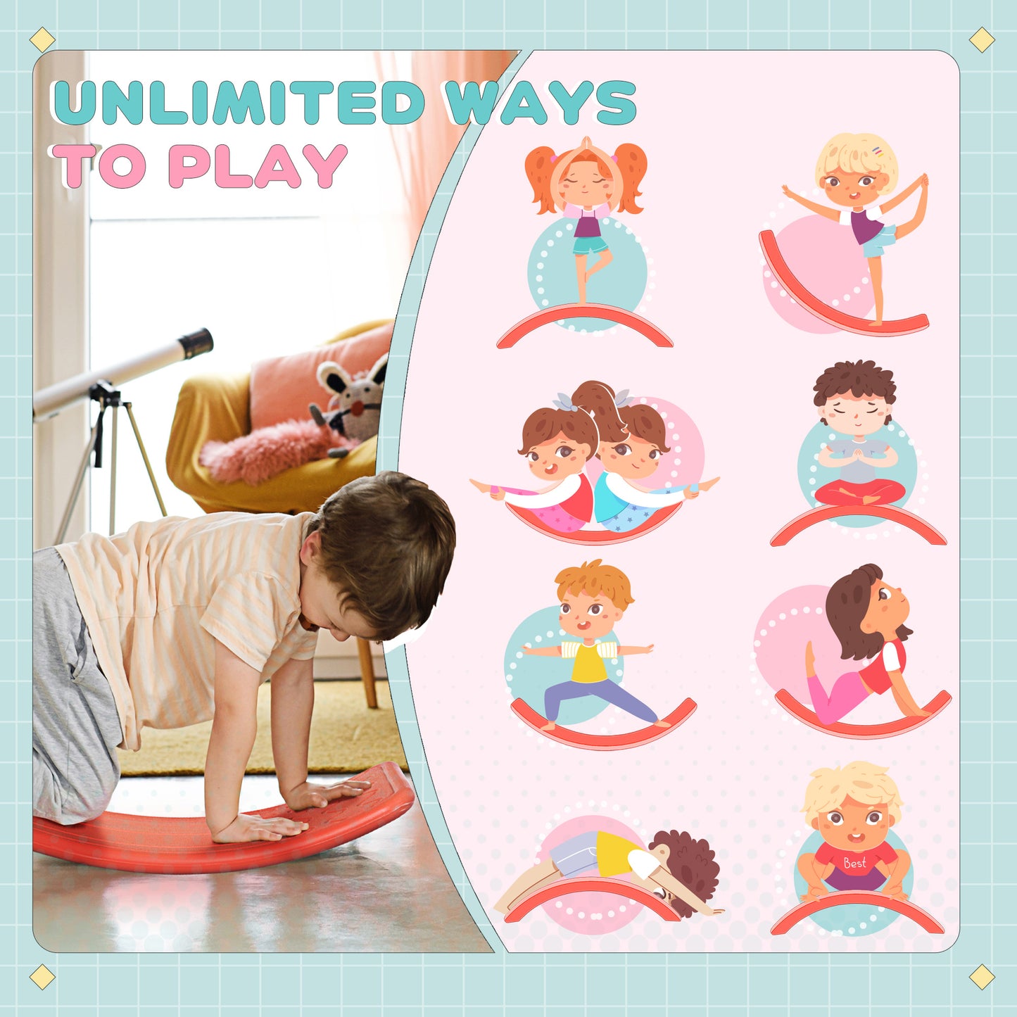 Balance Board Kids Wobble Board