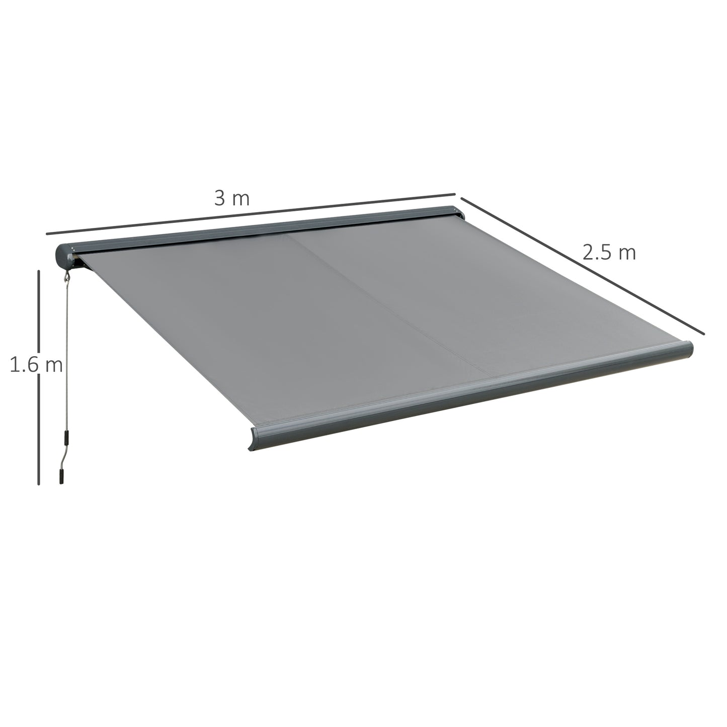 Cassette Electric Manual Awning Door Window Retractable Canopy w/