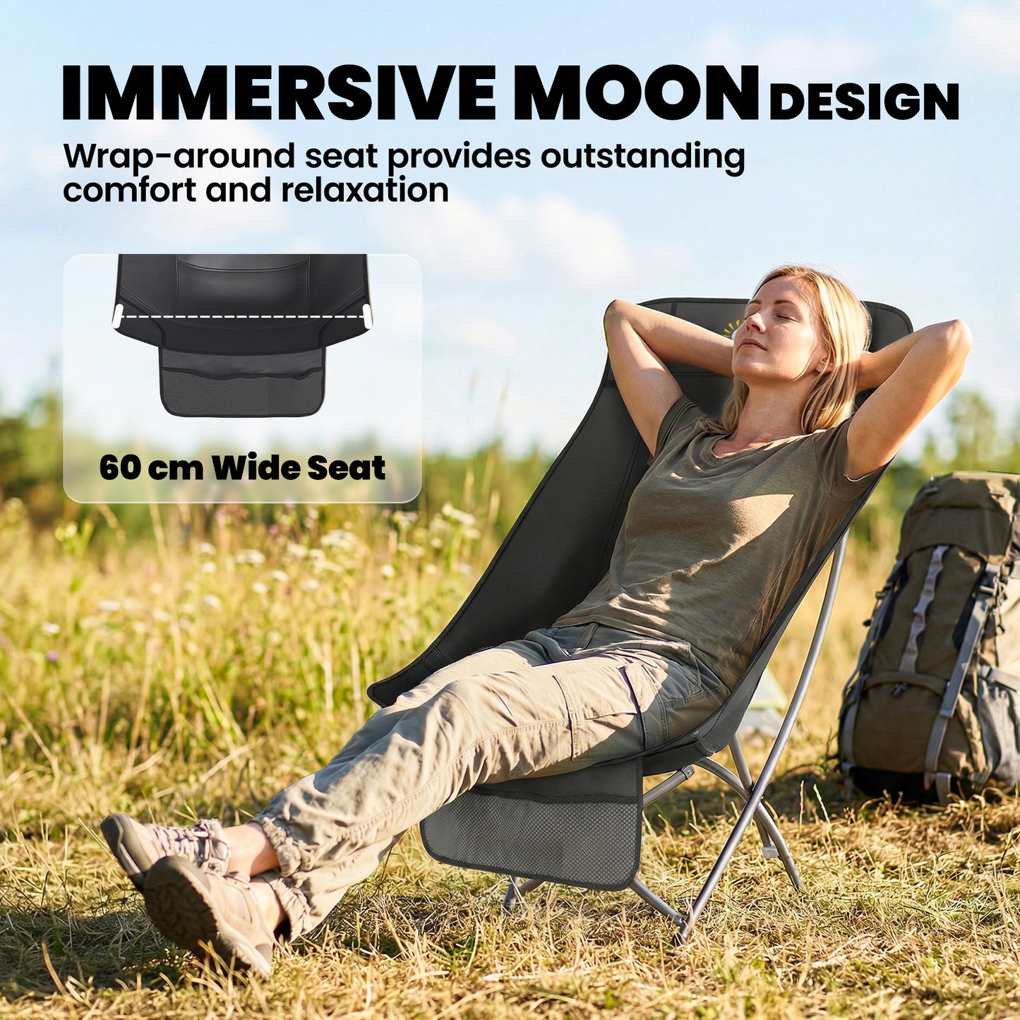 Camping Chair for Adults Heavy Duty Folding Camp Chair