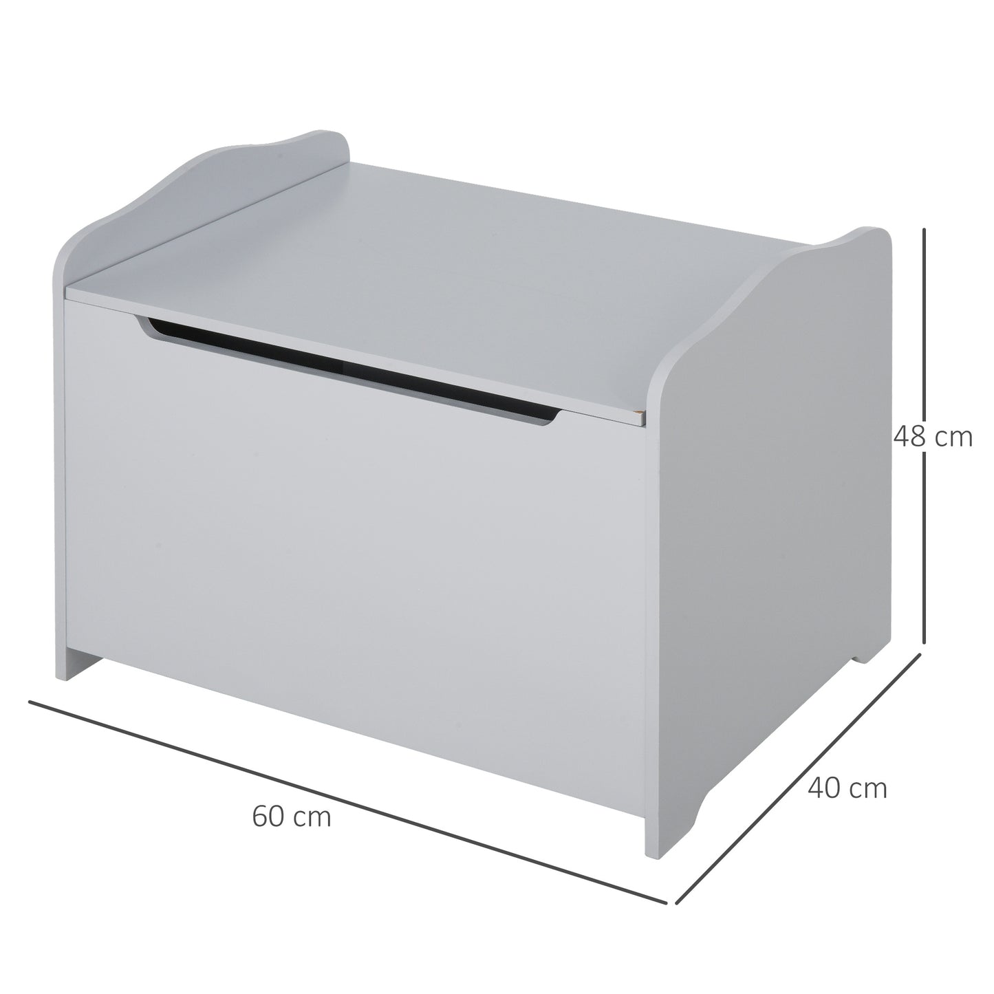 Wooden Kids Toy Box Children Storage Organizer Chest Safety Hinge