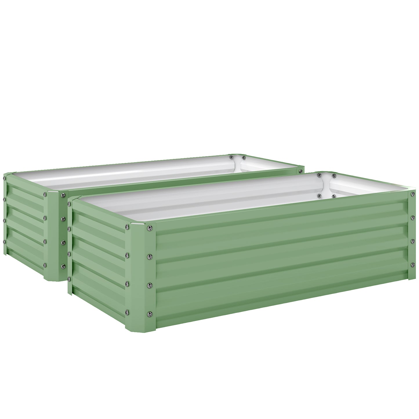 Set of Two 110 x 50cm Steel Planter Boxes