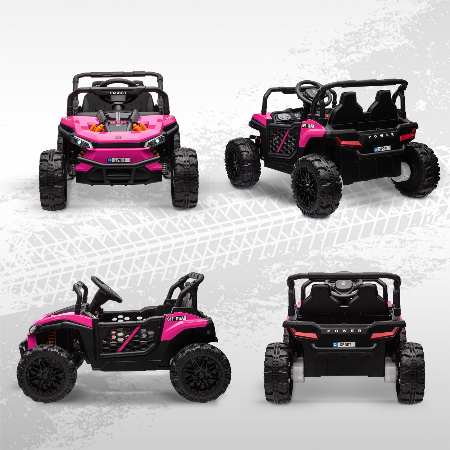 12V Battery Powered Ride on Truck w/ Remote, Four Suspension Wheels