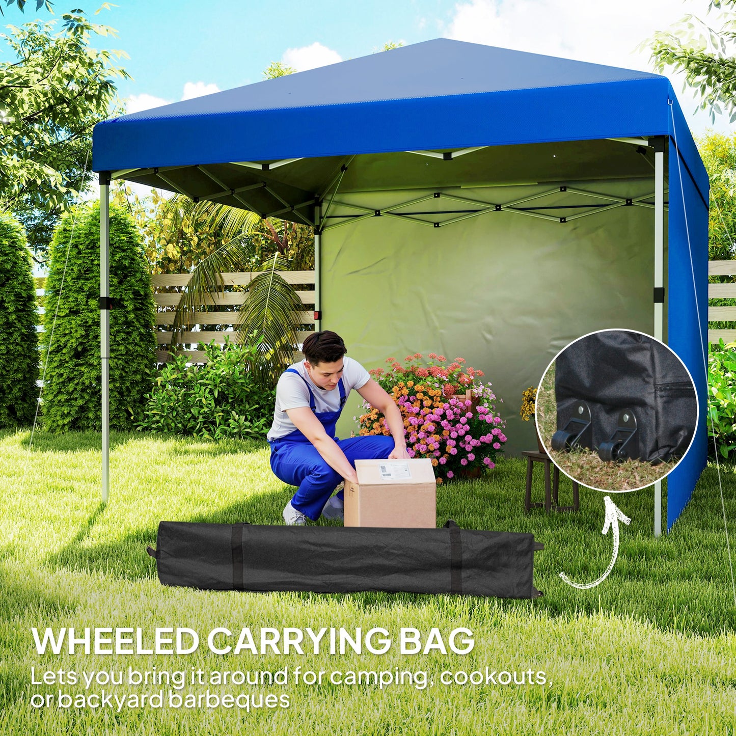 3 x 3 (M) Pop Up Gazebo, UPF 30+ with 2 Sidewalls