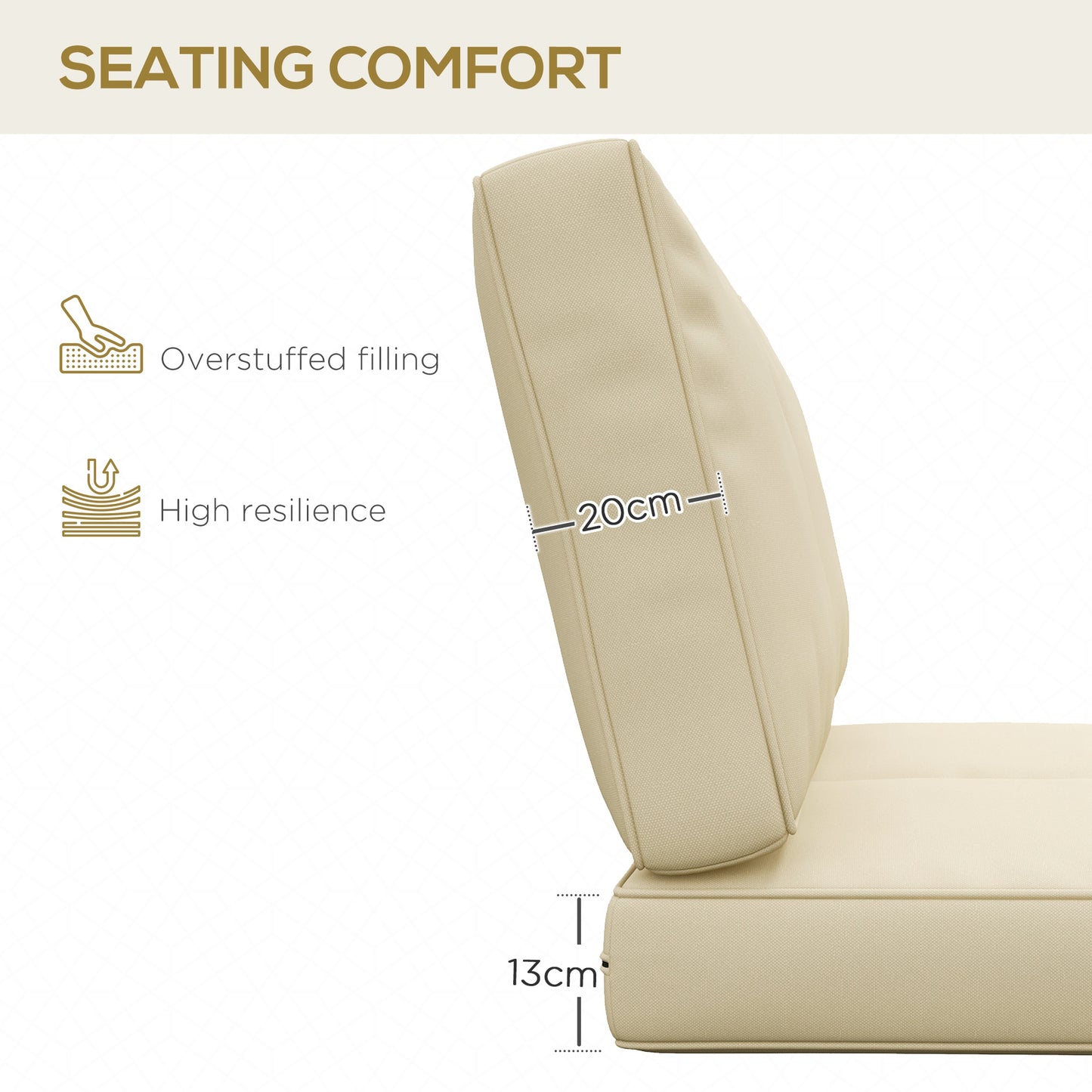 2 Seater Back and Seat Cushion Pillows Replacement