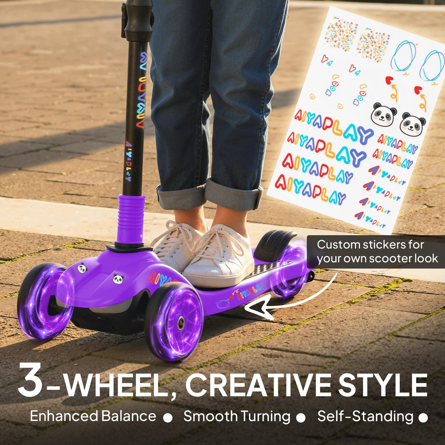 Three-Wheel Foldable Electric Scooter for Kids Aged 6-10 Years