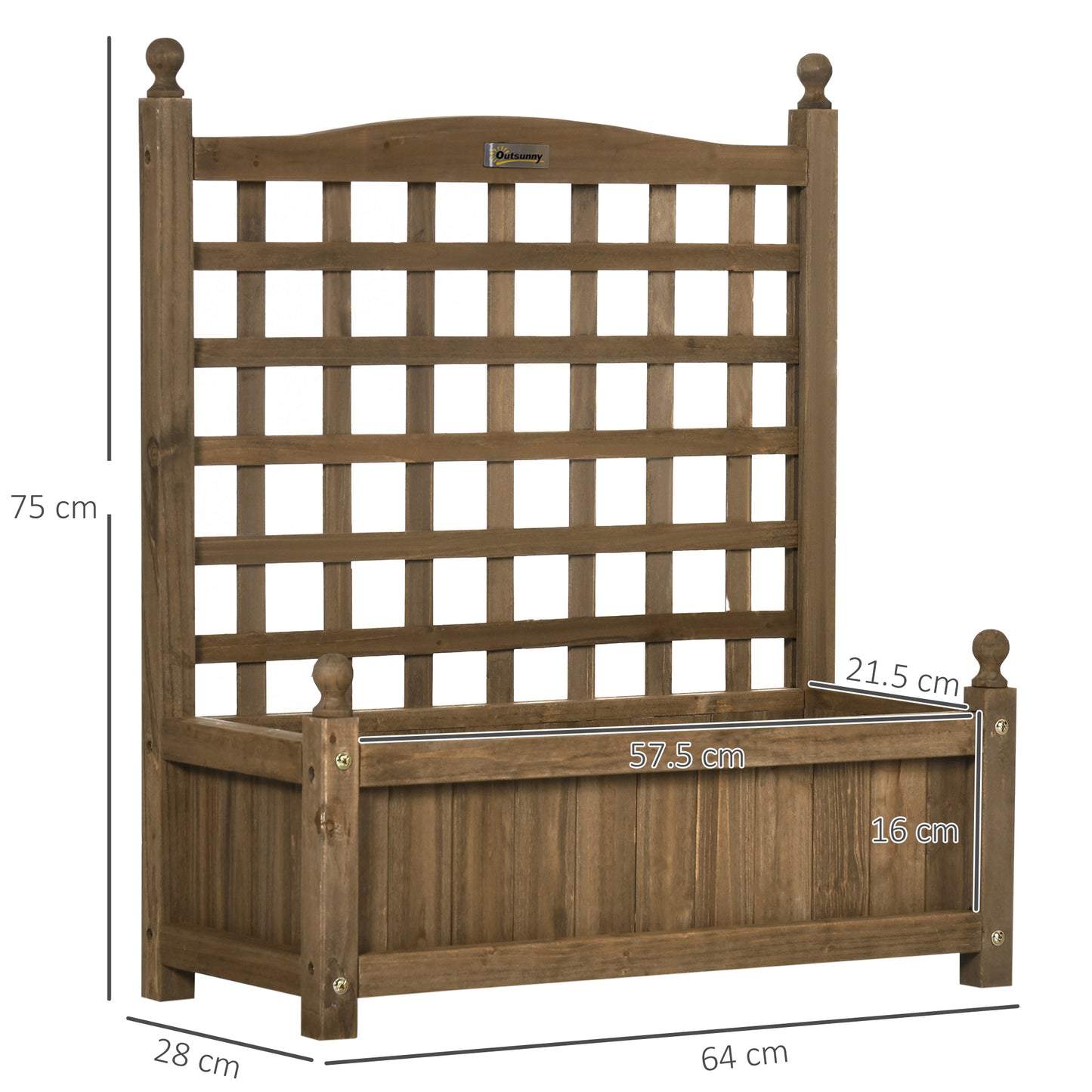 Garden Planters with Trellis for Climbing Vines (2)