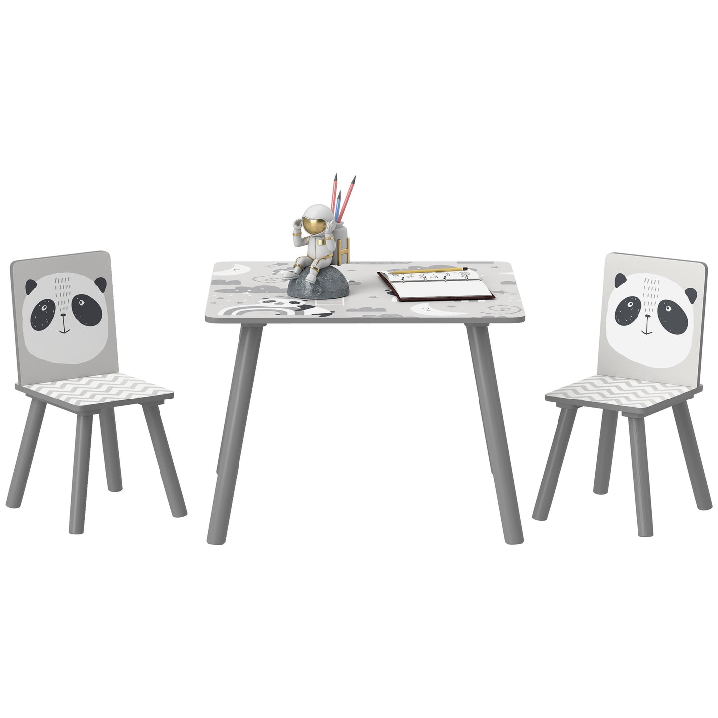 Kids Table and Chair Set, Toddler Table with 2 Chairs