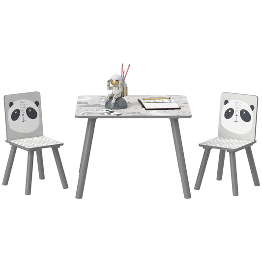 Kids Table and Chair Set, Toddler Table with 2 Chairs