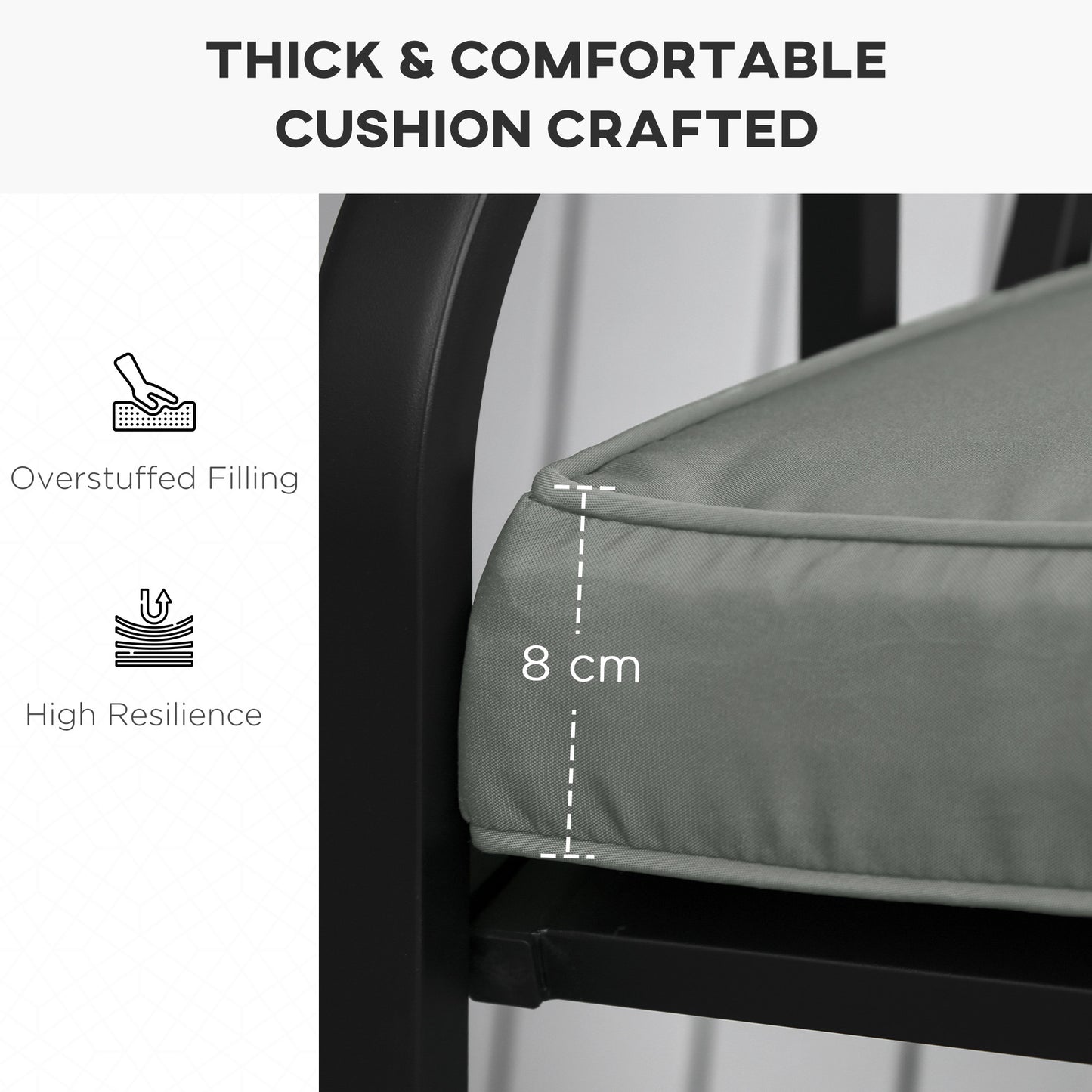Garden Bench Cushion 2 Seater Loveseat Seat Pad