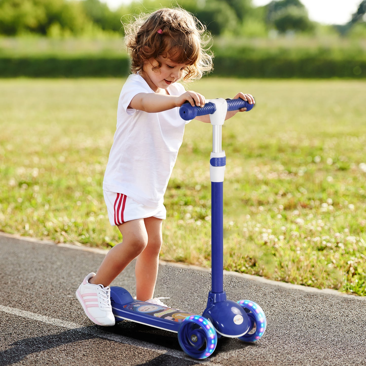 Kids 3 Wheel Scooter for 2-6 Years Old w/ Adjustable Height