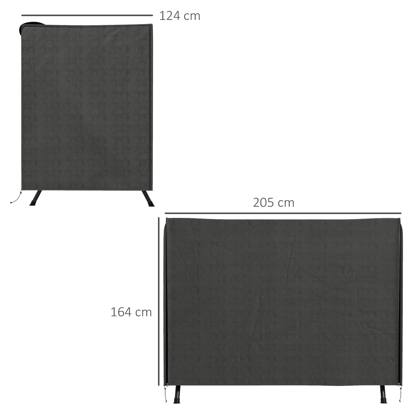 205 x 124cm Three-Seater Swing Chair Protective Cover