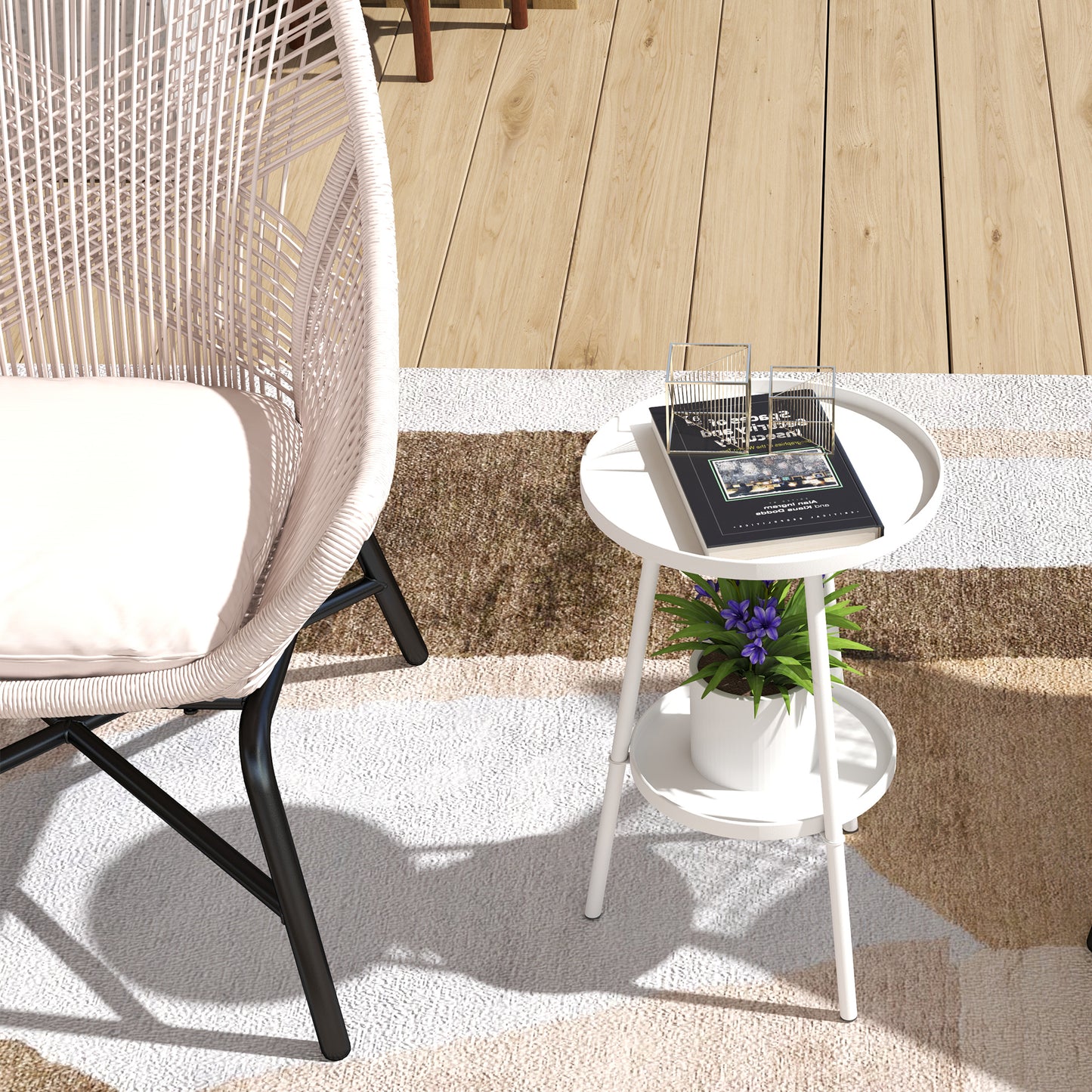 Two-Tier Metal Garden Table