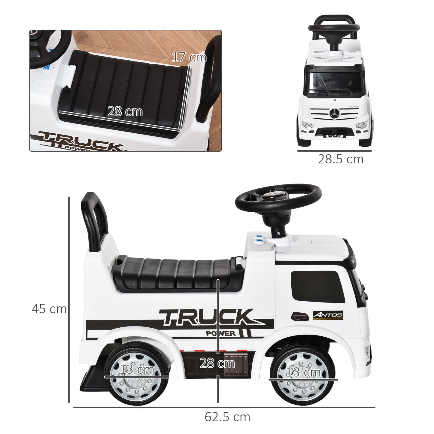 Compatible Kids Ride On Car Truck Mercedes Benz Licensed Toddler