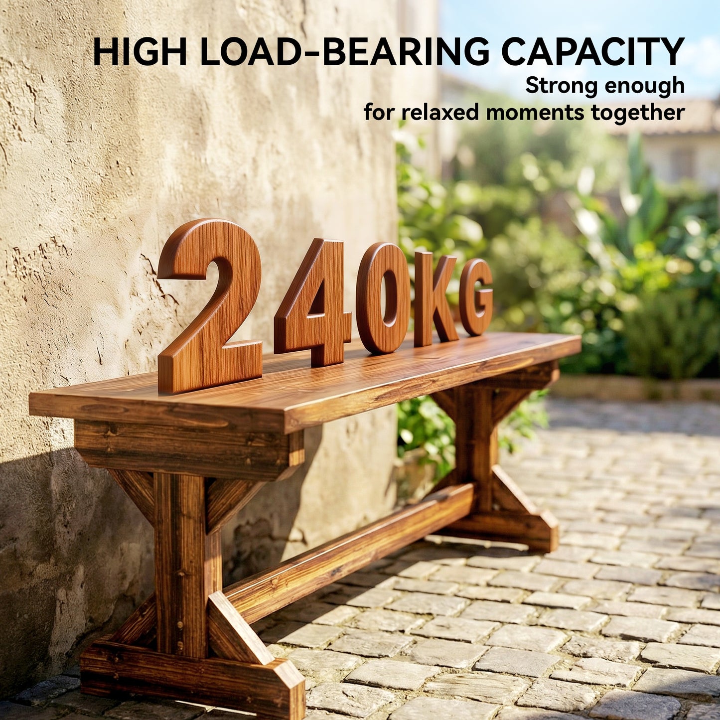 Rustic Wooden Garden Bench