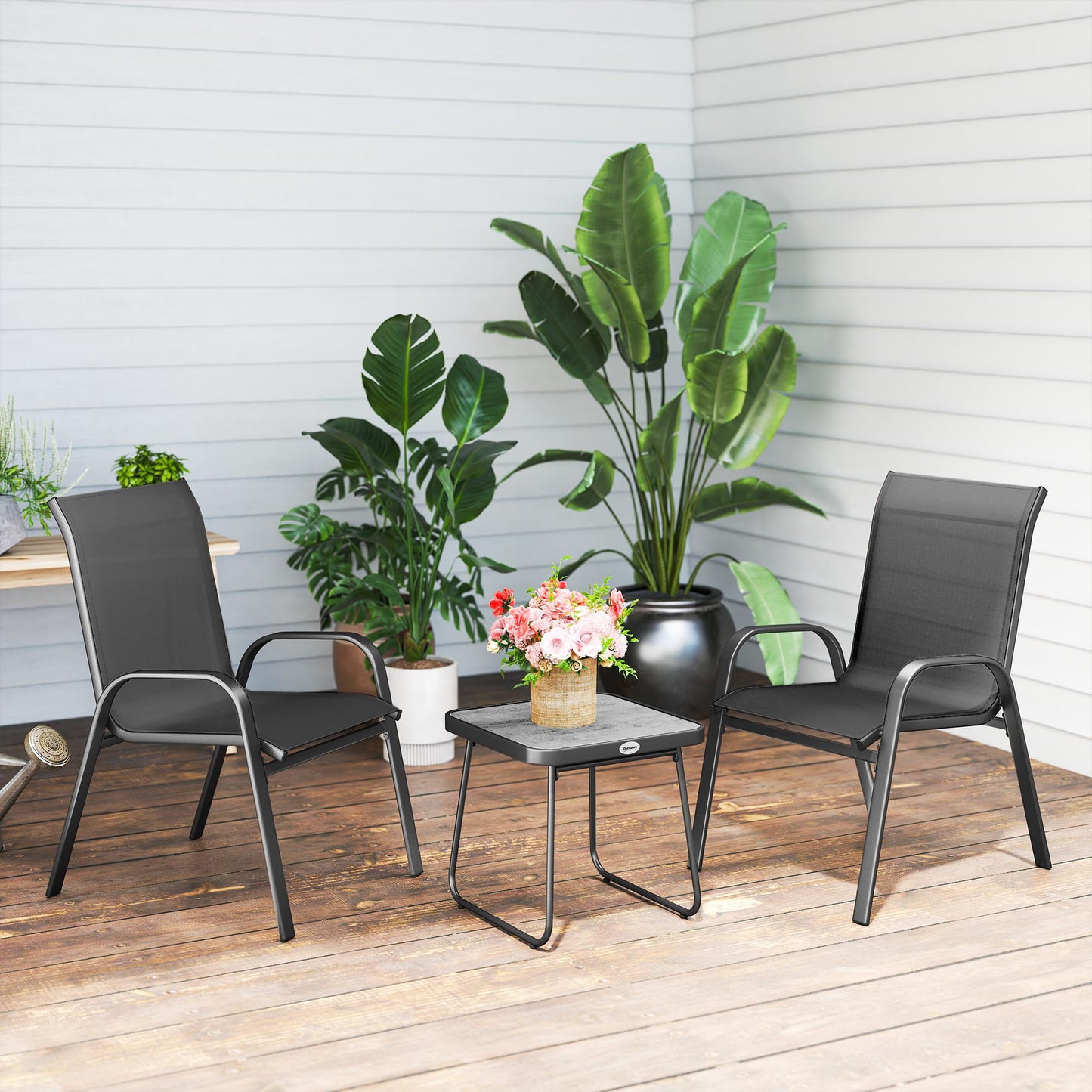 3 Pieces Outdoor Bistro Set