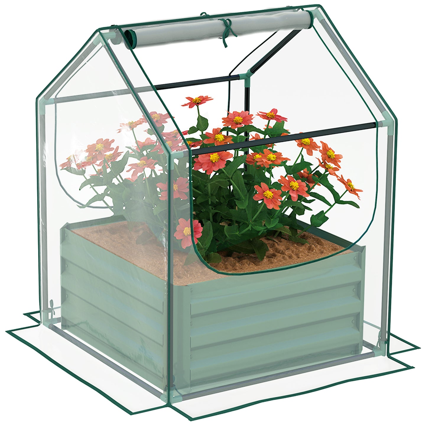 61 x 61cm Garden Planter Bed, with Cover