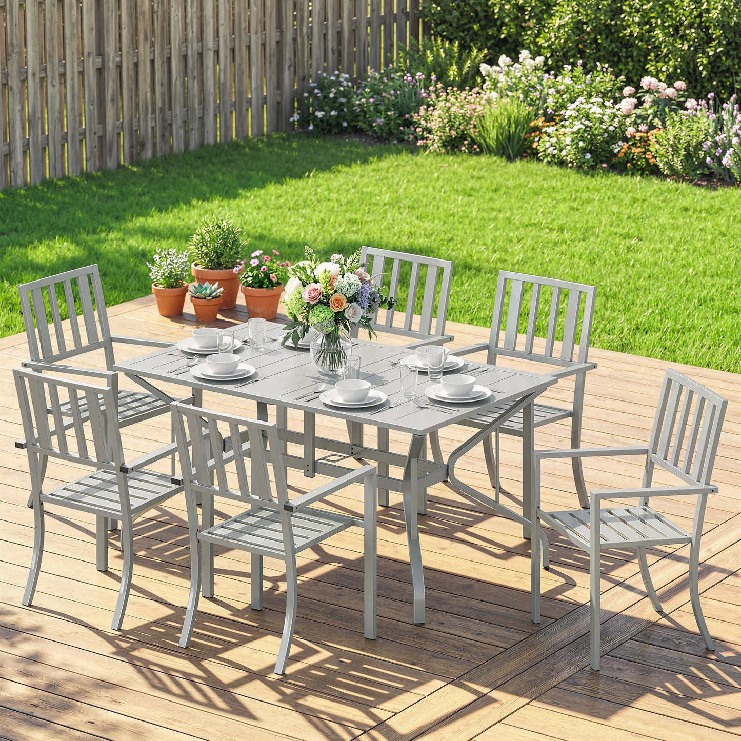 7 Pieces Garden Table and Chairs