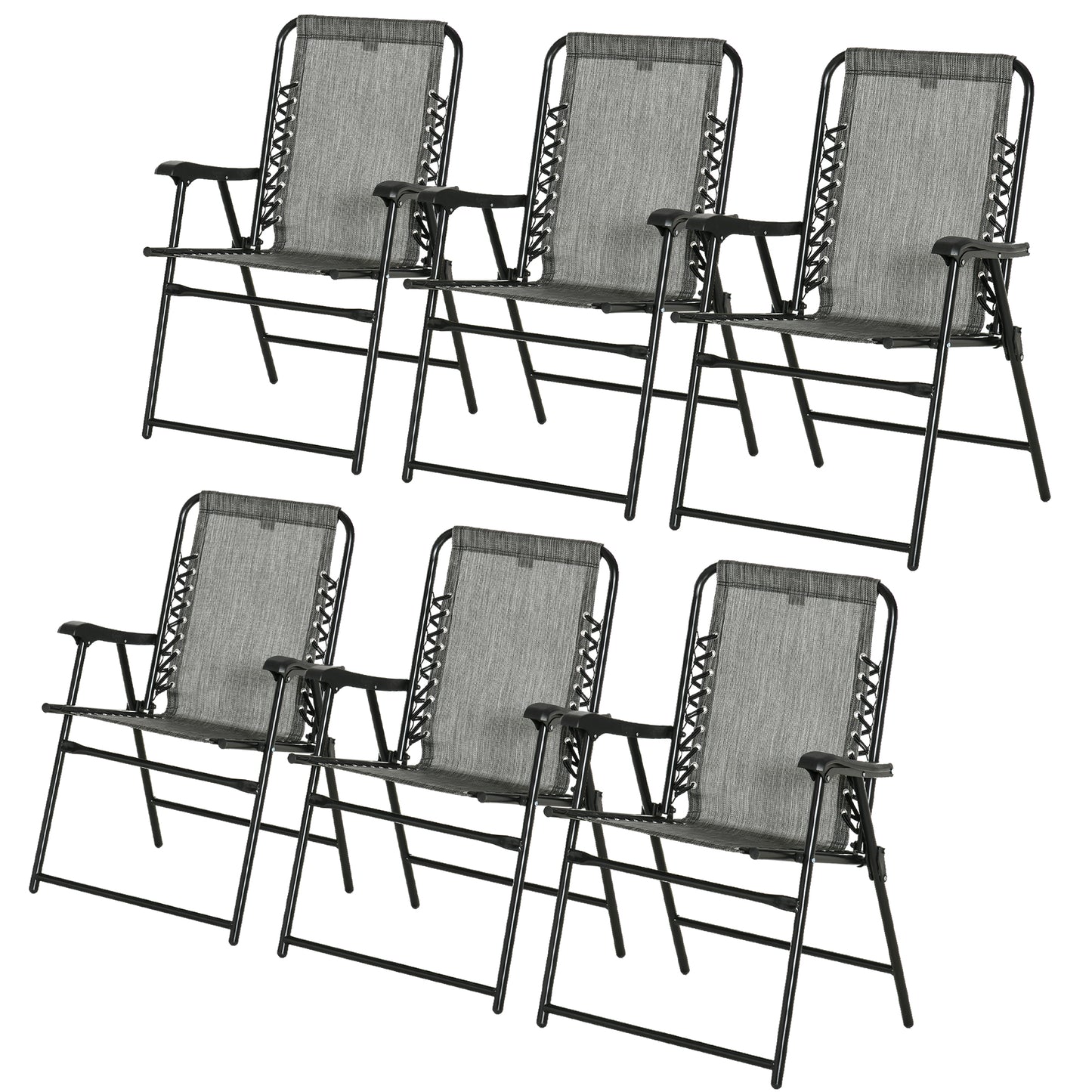 Set of 6 Patio Folding Chair Set