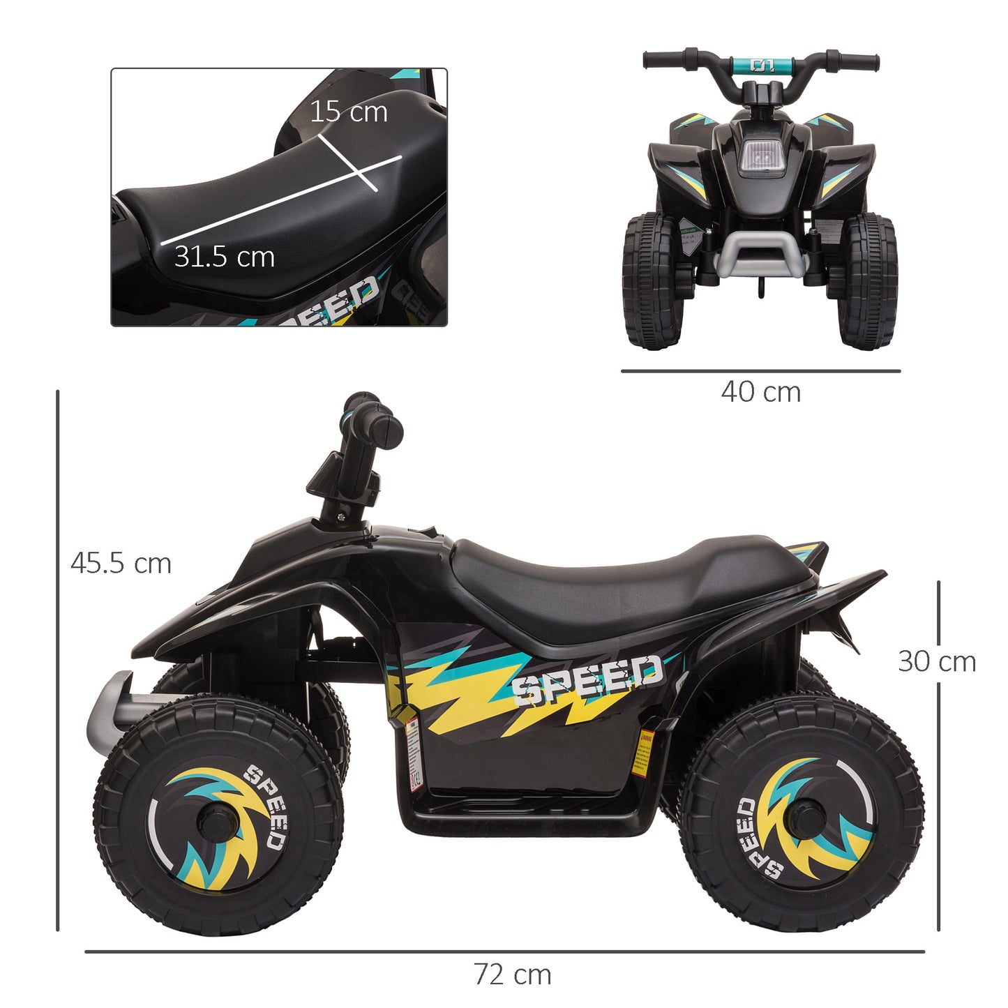 6V Kids Electric Ride on Car Forward Reverse Functions
