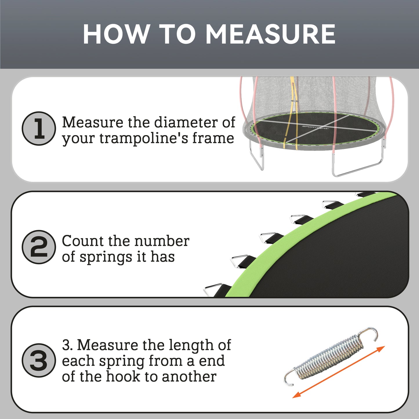 Trampoline Replacement Mat with Spring Pull Tool, 54 V-Hooks