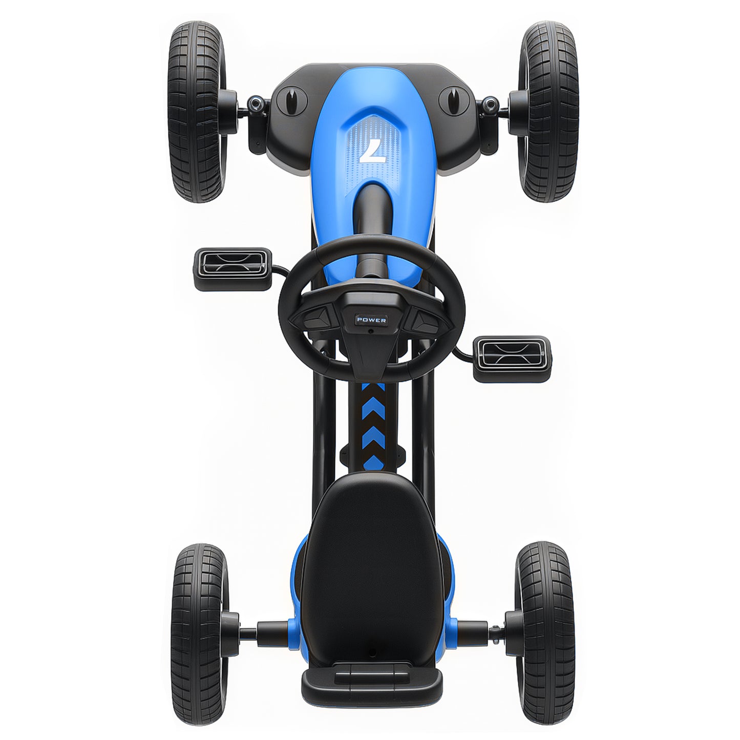 Pedal Go Kart for Kids 2-5 Years, with Silent EVA Wheels, Metal Frame