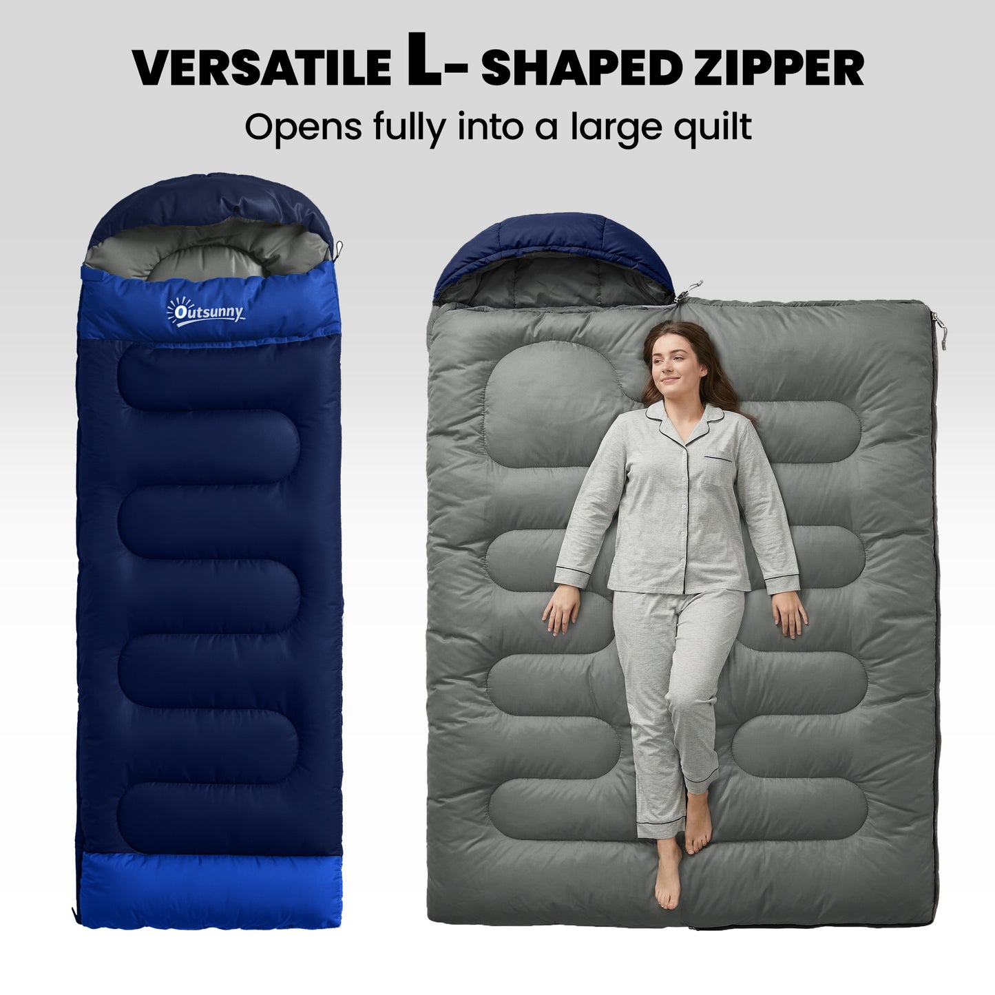 Sleeping Bag for Adults, Lightweight & Compact Sleeping Bag, 3 Seasons