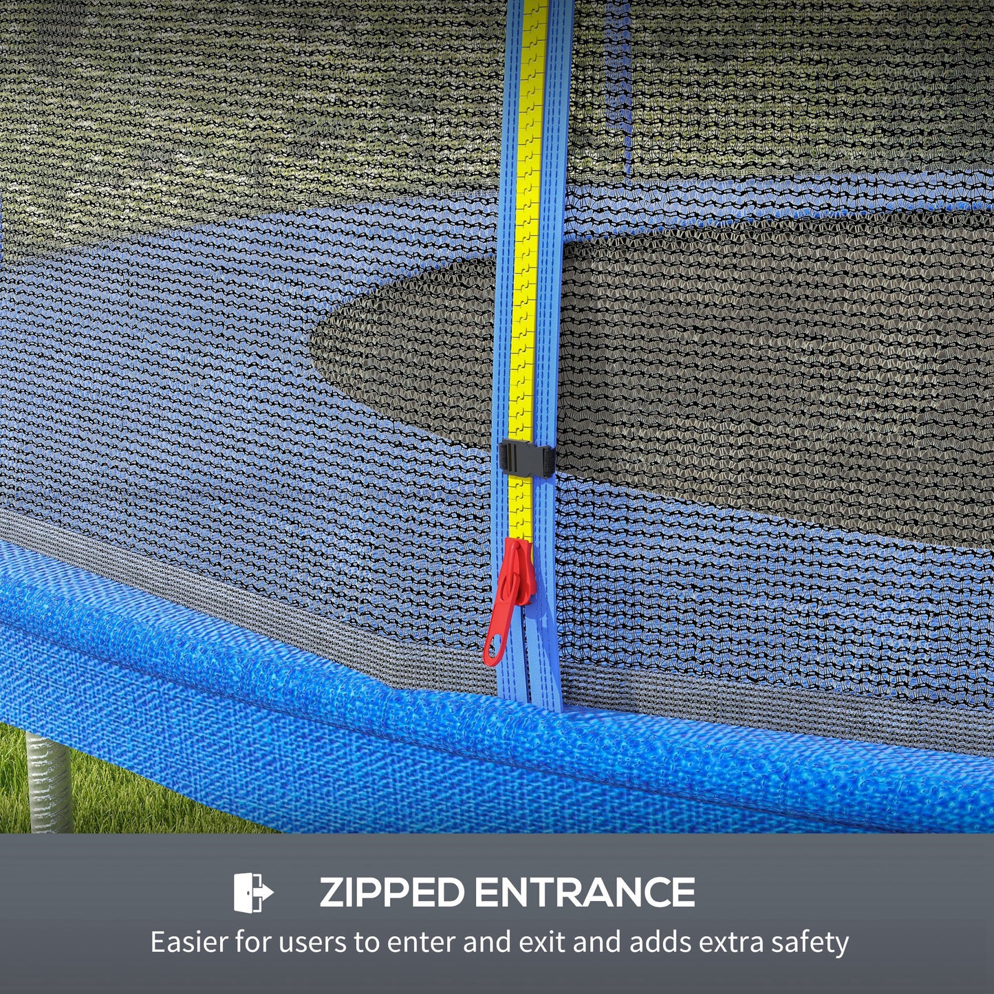 10ft Trampoline Net Replacement with 6 Plastic Pole Covers