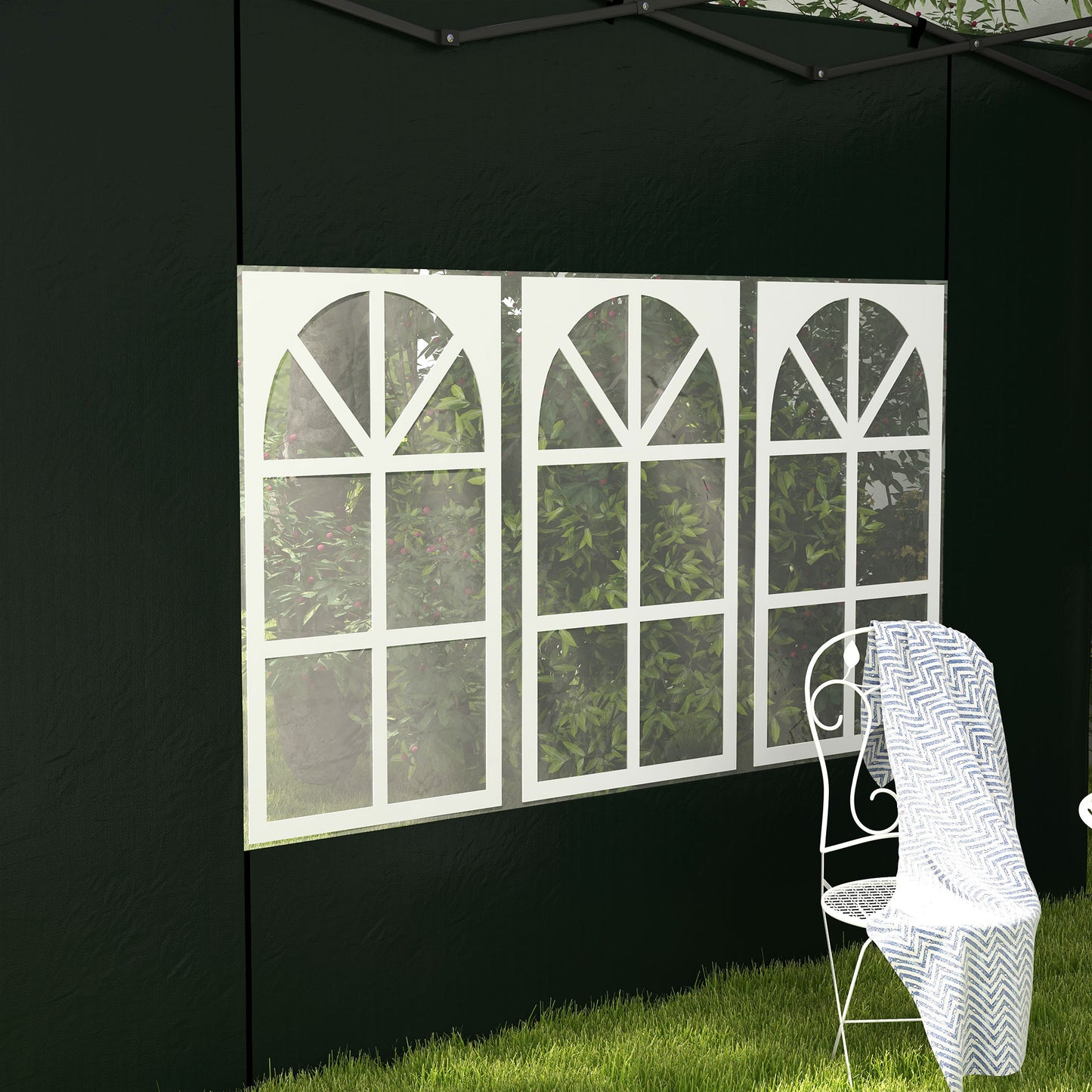 Set of Two 3 x 3m Gazebo Frame Replacement Walls