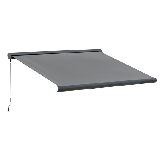 Cassette Electric Manual Awning Door Window Retractable Canopy w/ R/C