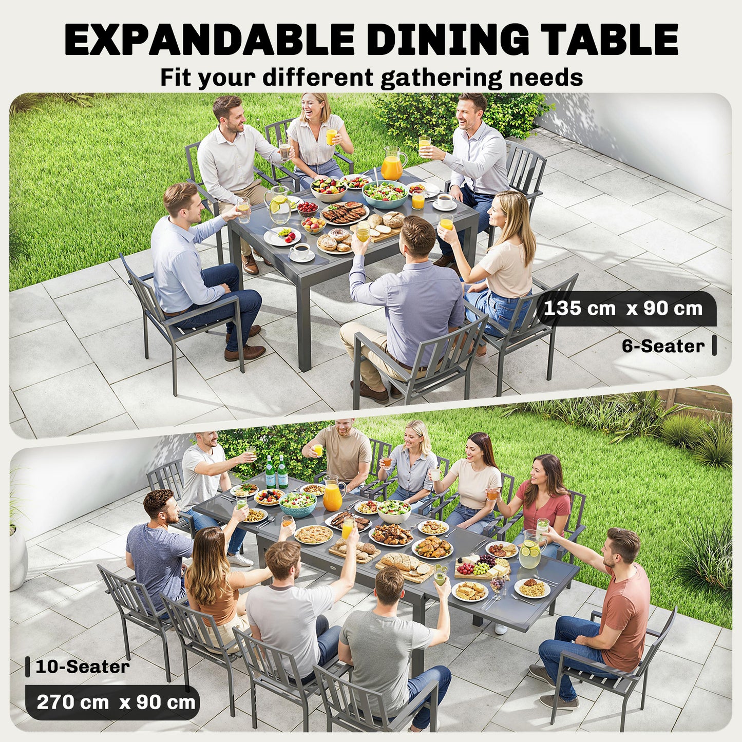 Extending Garden Table for 6-10