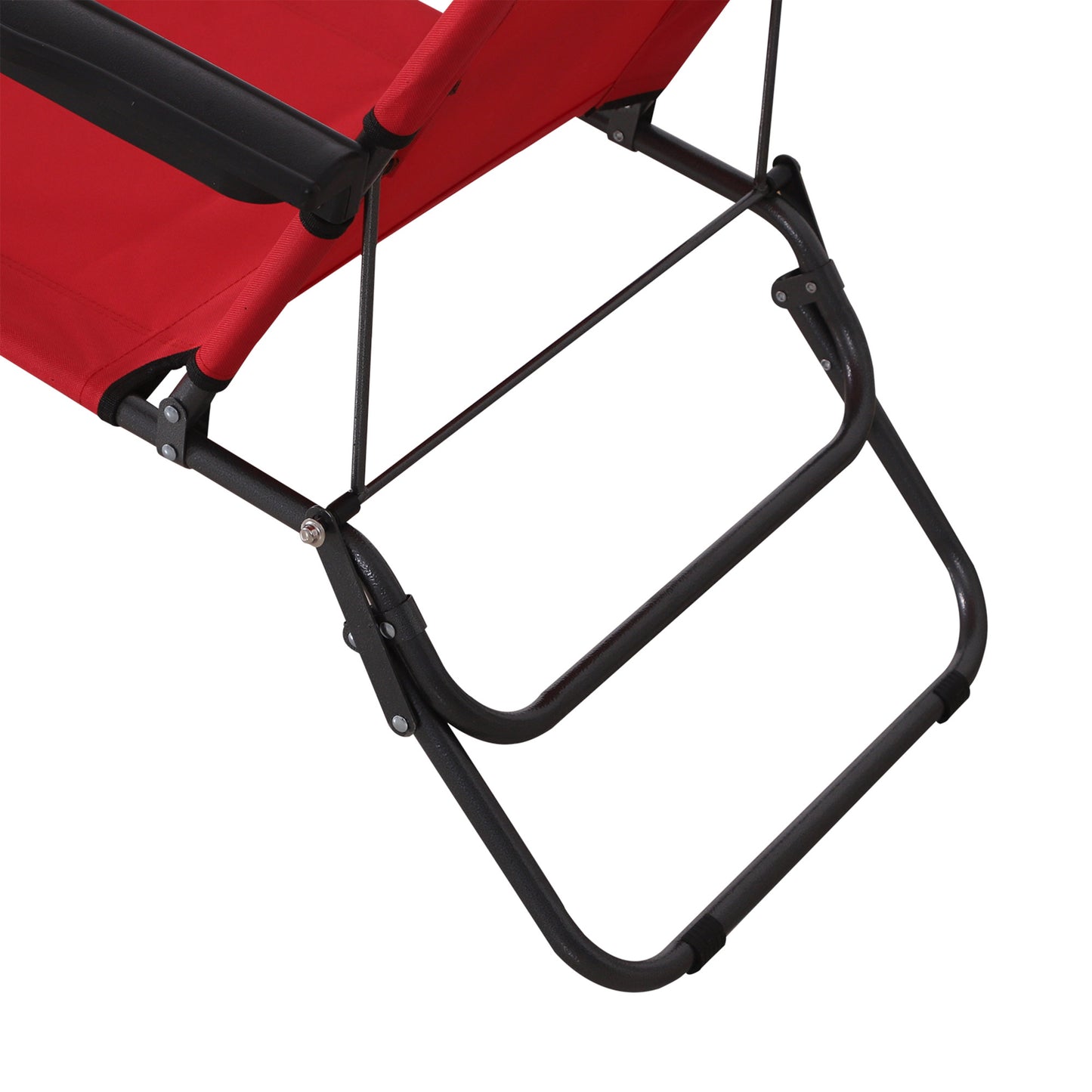 2 in 1 Folding Sun Lounger Reclining Garden Chair Set of 2
